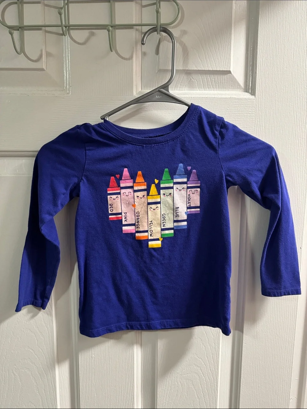 The Children's Place Royal Blue Long-Sleeve Tee with Crayon Heart